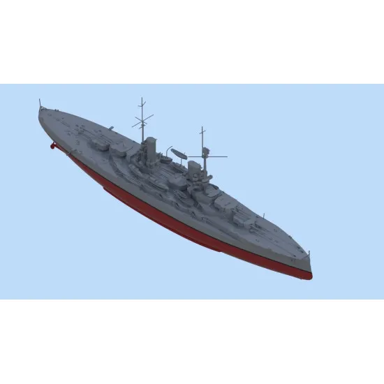 KoNIG WWI GERMAN BATTLESHIP FULL HULL AND WATERLINE 1/700 ICM S014