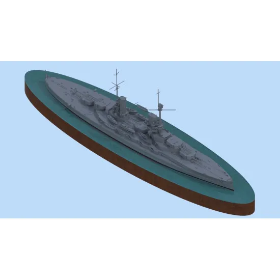 KoNIG WWI GERMAN BATTLESHIP FULL HULL AND WATERLINE 1/700 ICM S014