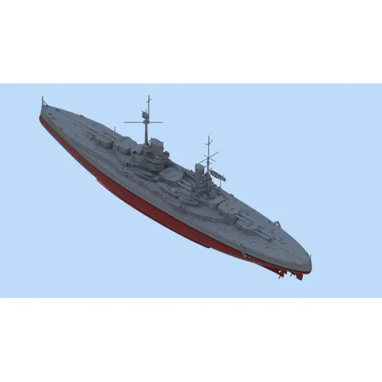 KoNIG WWI GERMAN BATTLESHIP FULL HULL AND WATERLINE 1/700 ICM S014