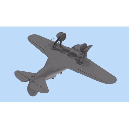 PLASTIC MODEL AIRPLANE I-16 TYPE 24, WWII SOVIET FIGHTER 1/48 ICM 48097