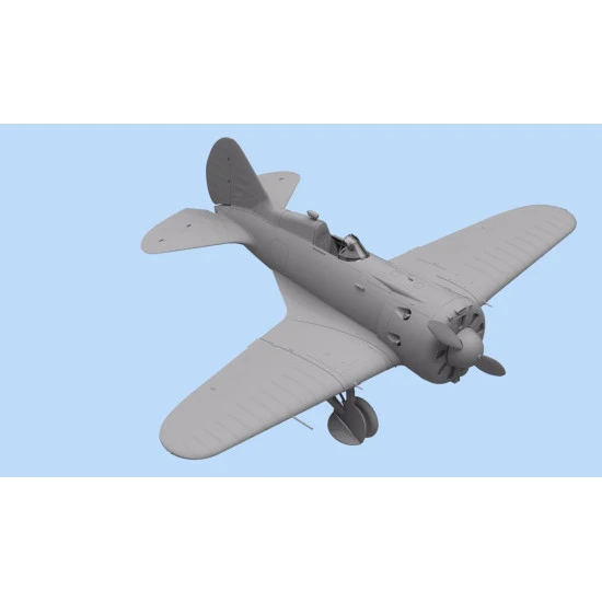 PLASTIC MODEL AIRPLANE I-16 TYPE 24, WWII SOVIET FIGHTER 1/48 ICM 48097