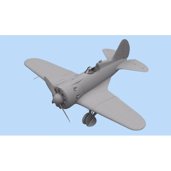 PLASTIC MODEL AIRPLANE I-16 TYPE 24, WWII SOVIET FIGHTER 1/48 ICM 48097