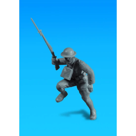 PLASTIC MODEL FIGURE KIT US INFANTRY (1918) (4 FIGURES) 1/35 ICM 35693