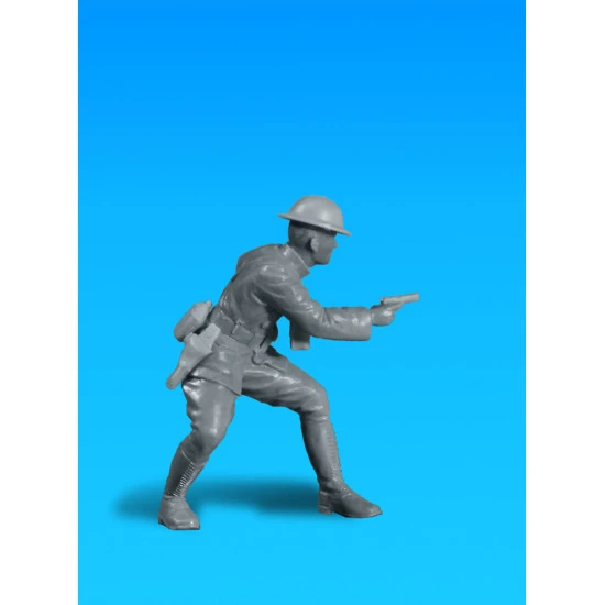 PLASTIC MODEL FIGURE KIT US INFANTRY (1918) (4 FIGURES) 1/35 ICM 35693