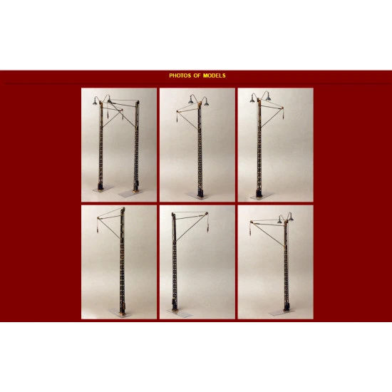 RAILROAD POWER POLES AND LAMPS 1/35 MINIART 35570