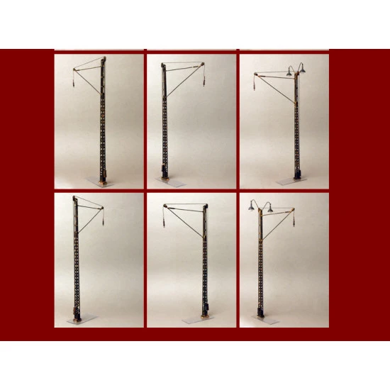 RAILROAD POWER POLES AND LAMPS 1/35 MINIART 35570