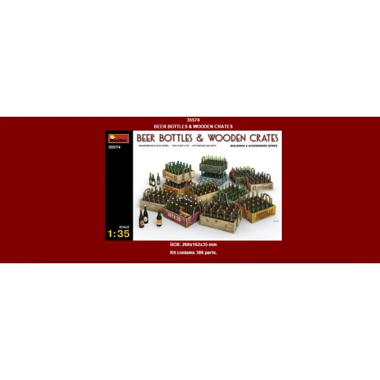 DIORAMA BEER BOTTLES AND WOODEN CRATES 1/35 MINIART 35574