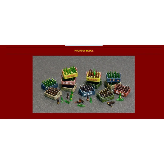 DIORAMA BEER BOTTLES AND WOODEN CRATES 1/35 MINIART 35574