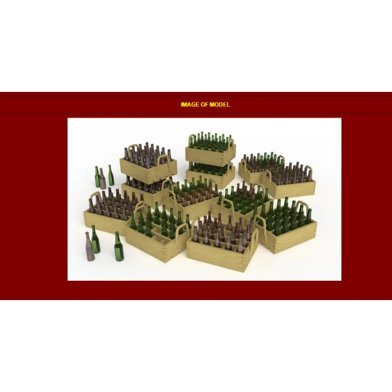 DIORAMA BEER BOTTLES AND WOODEN CRATES 1/35 MINIART 35574