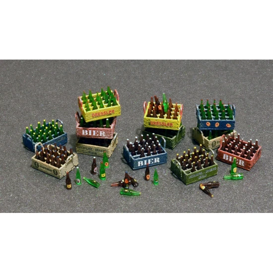 DIORAMA BEER BOTTLES AND WOODEN CRATES 1/35 MINIART 35574