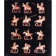 European Knights 12 figures + 12 horses 1/72 DDS figures 72005