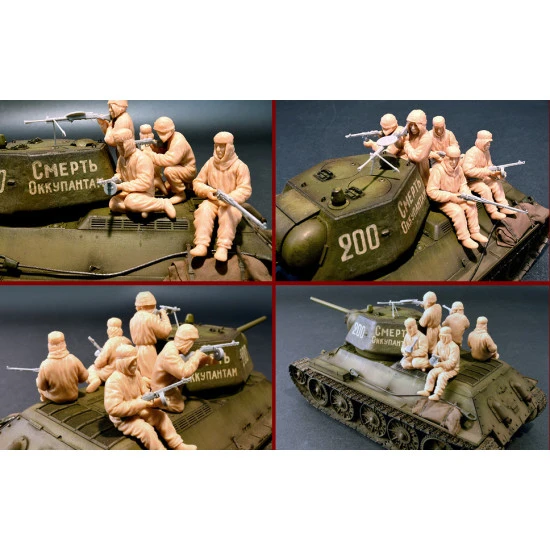 SOVIET ASSAULT INFANTRY (WINTER CAMOUFLAGE CLOAKS) 1/35 MINIART 35226