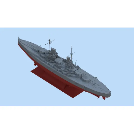 GROÃŸER KURFÃœRST (FULL HULL AND WATERLINE), WWI GERMAN BATTLESHIP 1/700 ICM S015