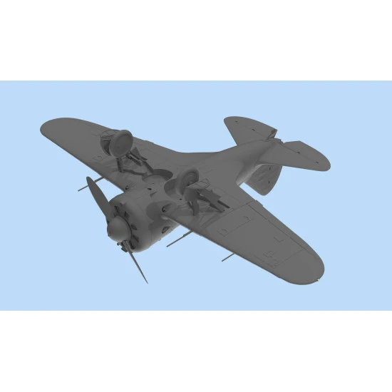 PLASTIC MODEL AIRPLANE I-16 TYPE 28, WWII SOVIET FIGHTER 1/48 ICM 48098