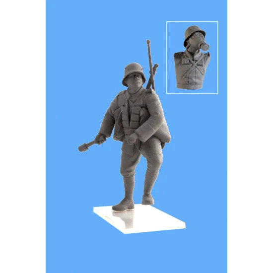 GERMAN INFANTRY IN GAS MASKS (1918) (4 FIGURES) 1/35 ICM 35695