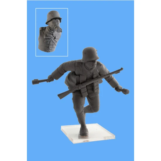 GERMAN INFANTRY IN GAS MASKS (1918) (4 FIGURES) 1/35 ICM 35695
