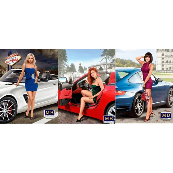 Us Stock Bundle Lot Pretty Dangerous Curves 3 Girls 1/24 Master Box 24020 24021 24022