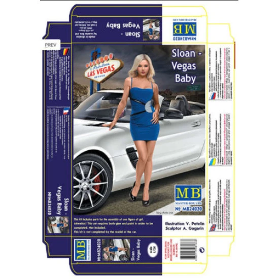 SLOAN - VEGAS BABY, DANGEROUS CURVES SERIES PLASTIC MODEL KIT 1/24 MASTER BOX 24020