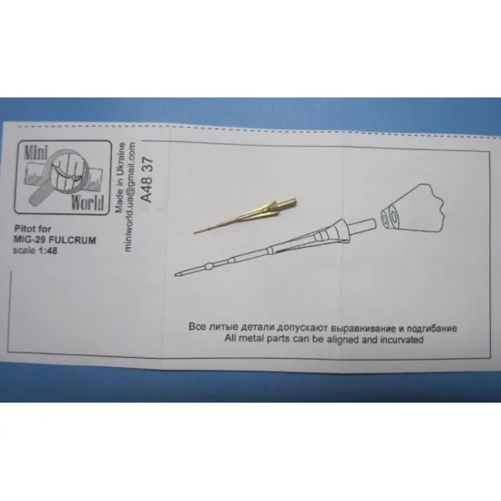 Us Stock Pitot For Mikoyan Mig-29 Fulcrum 1/48 Mini World 4837