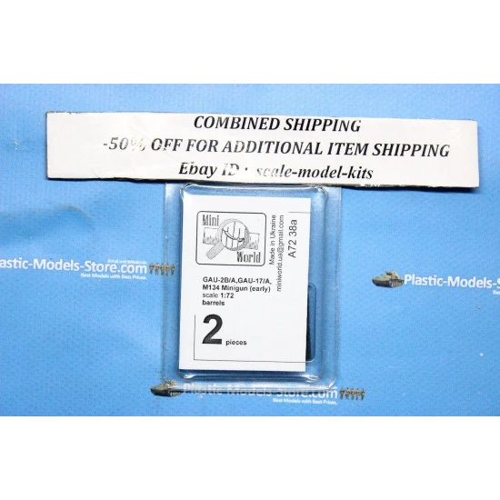M134 Minigun (early) barrels (2 pieces) 1/72 MINI WORLD 7238a