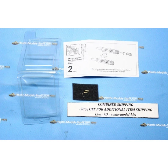 M134 Minigun (early) barrels (2 pieces) 1/72 MINI WORLD 7238a