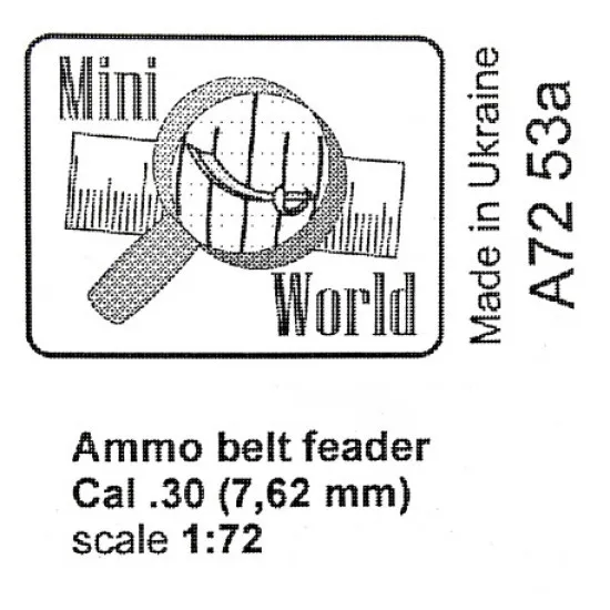 AMMO BELTS FEADER CAL. 30 (7,62 MM), 4 PCS 1/72 MINI WORLD 7253a