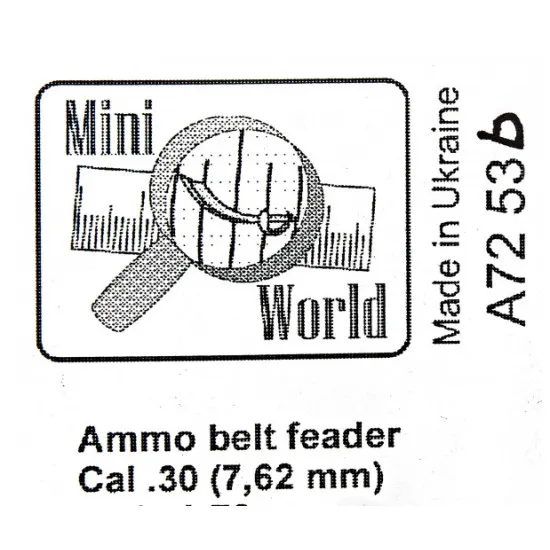 AMMO BELTS FEADER CAL .30 (7,62 MM) (8 PCS) 1/72 MINI WORLD 7253b