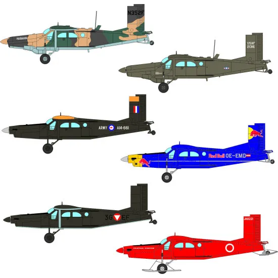 PLASTIC MODEL AIRPLANE KIT AU-23 AND PC-6 SET1 1/144 BIG PLANES KITS 14404