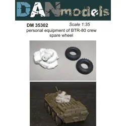PERSONAL EQUIPMENT OF BTR-80 CREW AND SPARE WHEEL 1/35 DAN MODELS 35302
