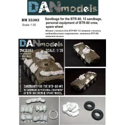 SANDBAGS FOR THE BTR-80. 15 SANDBAGS 1/35 DAN MODELS 35303