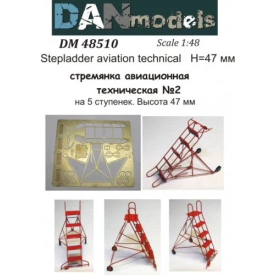 STEPLADDER AVIATION TECHNICAL 2 (5 STEPS), HEIGHT 47MM 1/48 DAN MODELS 48510