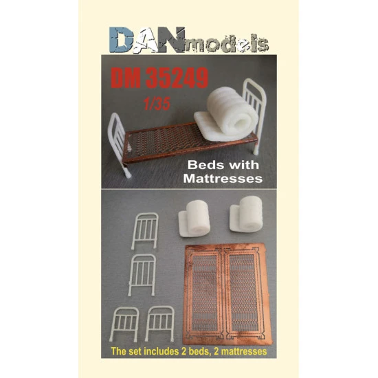 MILITARY BEDS WITH MATTRESSES, 2PCS 1/35 DAN MODELS 35249