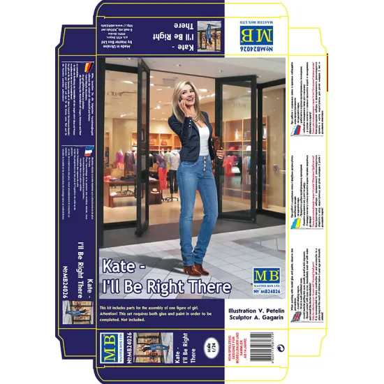 Us Stock Kate - Be Right There Dangerous Curves Series Plastic Model Kit 1/24 Master Box 24026