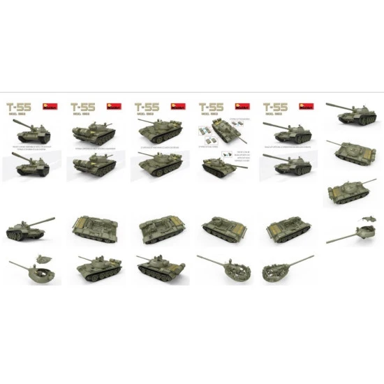 SOVIET MEDIUM TANK T-55 SAMPLE OF 1963 ( INTERIOR KIT ) 1/35 MINIART 37018