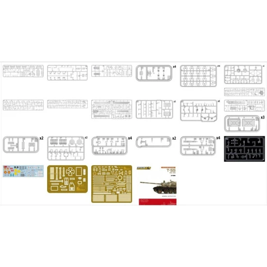 SOVIET MEDIUM TANK T-55 SAMPLE OF 1963 ( INTERIOR KIT ) 1/35 MINIART 37018