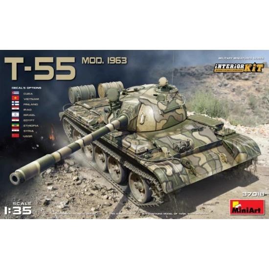 SOVIET MEDIUM TANK T-55 SAMPLE OF 1963 ( INTERIOR KIT ) 1/35 MINIART 37018