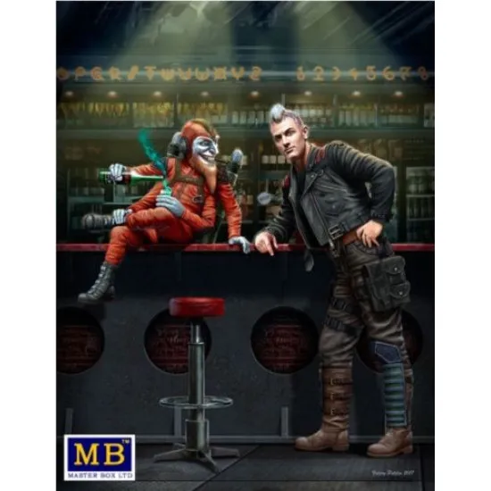 AT THE EDGE OF THE UNIVERSE. STRANGE COMPANYS ADVENTURES. EPISODE I. THE FIRST MEETING. KEEP MOVING, NOTHING TO SEE HERE. EVERYTHING IS UNDER CONTROL PLASTIC MODEL KIT 1/24 MASTER BOX 24034
