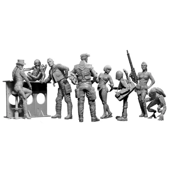 At the Edge of the Universe. Strange Companys Adventures. Episode I. The First Meeting. Back off Plastic Model Kit 1/24 Master Box 24035