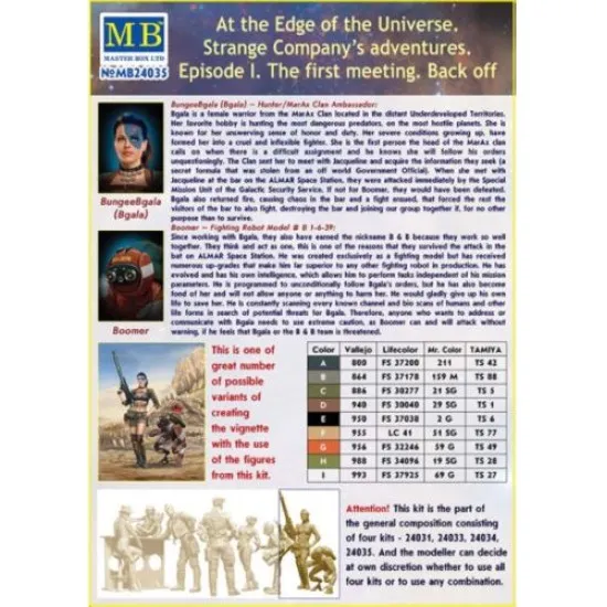 At the Edge of the Universe. Strange Companys Adventures. Episode I. The First Meeting. Back off Plastic Model Kit 1/24 Master Box 24035