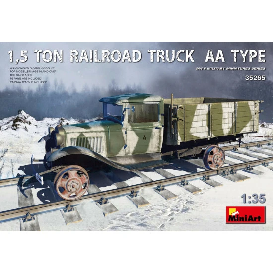1,5 TON RAILROAD TRUCK AA TYPE - PLASTIC MODEL KIT SCALE 1/35 MINIART 35265