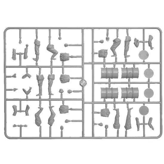 GERMAN SOLDIERS w/FUEL DRUMS. SPECIAL EDITION - PLASTIC MODEL KIT SCALE 1/35 MINIART 35256