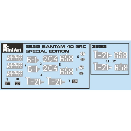 BANTAM 40 BRC JEEP - PLASTIC MODEL SCALE 1/35 MINIART 35212