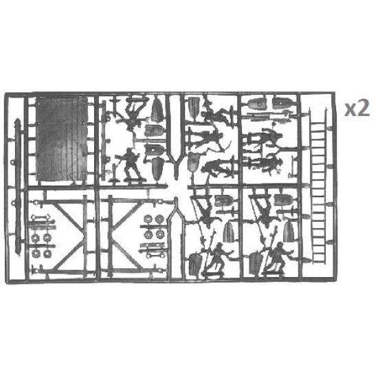 ASSAULT OF MEDIEVAL FORTRESS - PLASTIC MODEL KIT SCALE 1/72 Miniart 72033