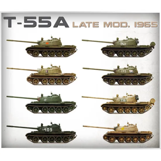 T-55A LATE MOD 1965 YEAR - PLASTIC MODEL KIT SCALE 1/35 MINIART 37023