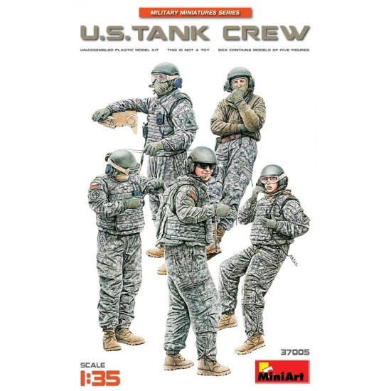 U.S. TANK CREW - PLASTIC MODEL FIGURES KIT SCALE 1/35 MINIART 37005