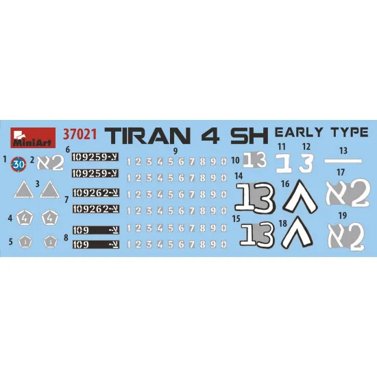 TIRAN 4 Sh EARLY TYPE INTERIOR KIT - PLASTIC MODEL KIT SCALE 1/35 MINIART 37021