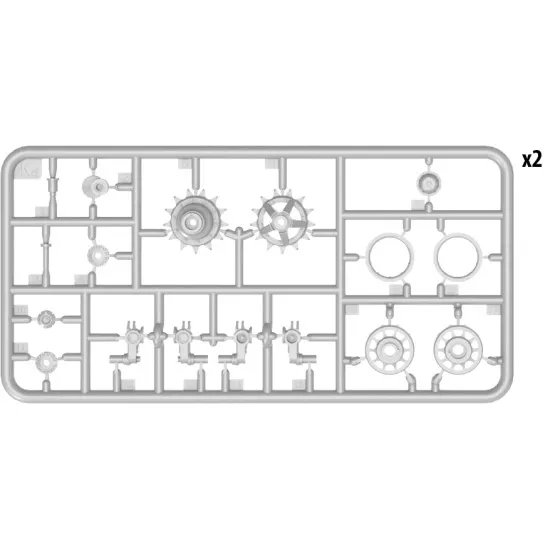 WHEELS SET FOR SOVIET TANK T-62 - PLASTIC MODEL KIT SCALE 1/35 MINIART 37060