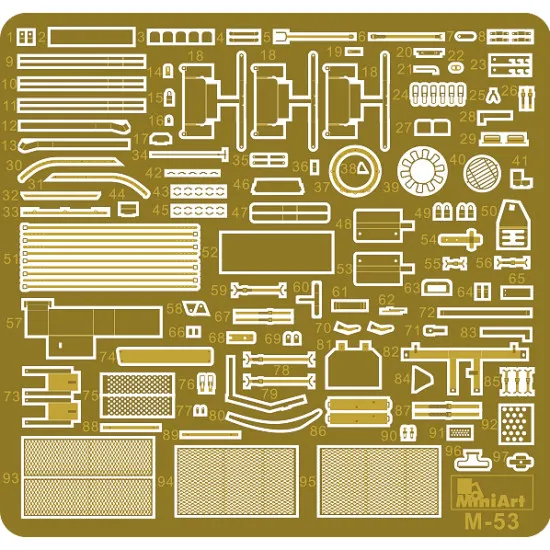 TIRAN 4 LATE TYPE INTERIOR KIT - PLASTIC MODEL KIT SCALE 1/35 MINIART 37029
