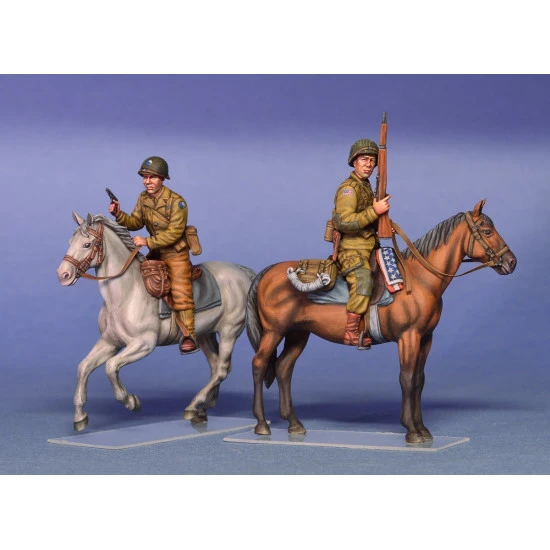 U.S. HORSEMEN NORMANDY 1944 - PLASTIC MODEL FIGURES KIT SCALE 1/35 MINIART 35151