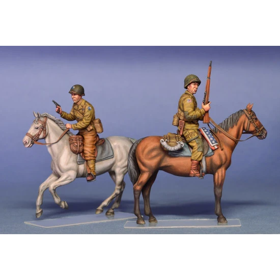 U.S. HORSEMEN NORMANDY 1944 - PLASTIC MODEL FIGURES KIT SCALE 1/35 MINIART 35151
